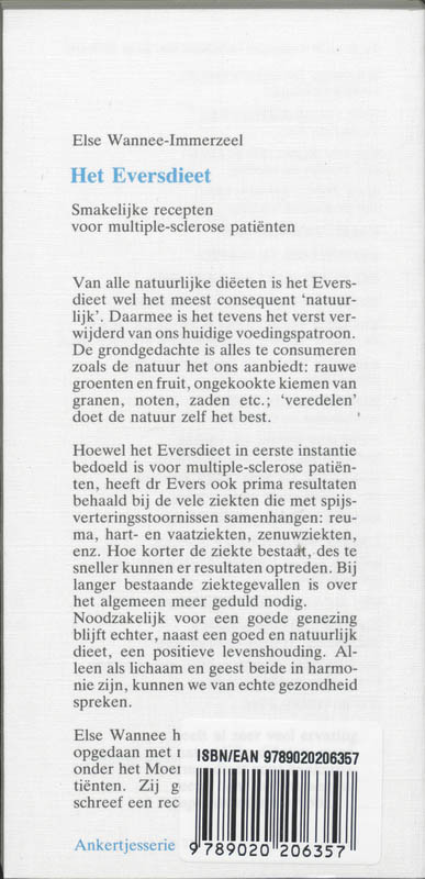 Het Evers-dieet / Ankertjes / 71 achterkant