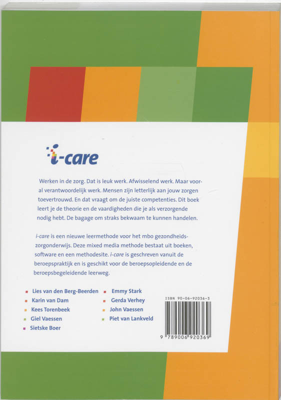 II-Care / 310 Het Verzorgen Van Zorgvragers Met Een Verstandelijke Beperking achterkant