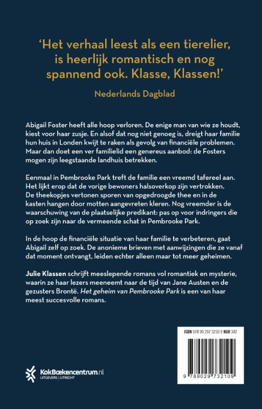 Het geheim van Pembrooke Park Het geheim van Pembrooke Park achterkant