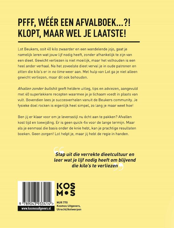 Afvallen zonder bullshit achterkant