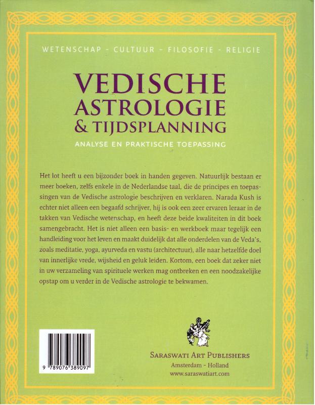 Vedische astrologie & tijdsplanning achterkant