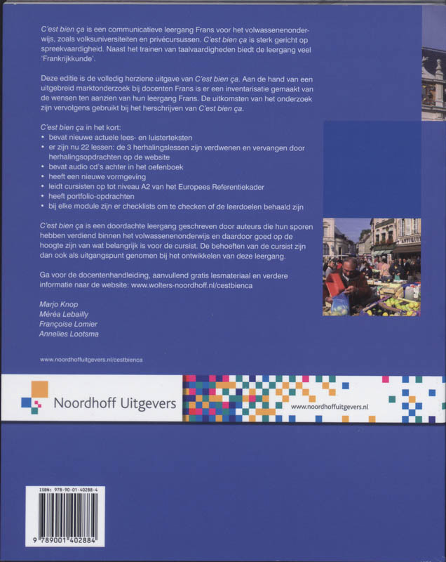 C'est bien ça - tekstboek deel 1 achterkant