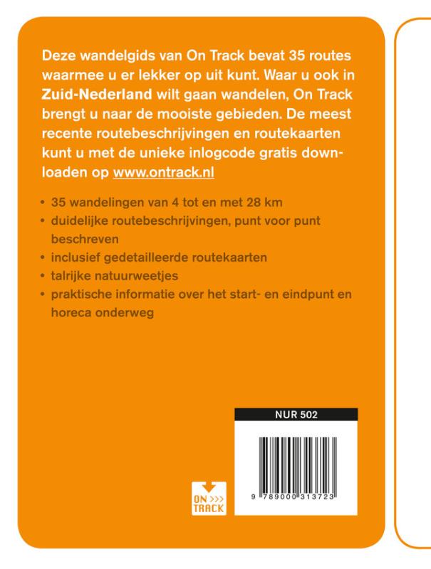 Zuid Nederland Wandelroutes / On Track achterkant