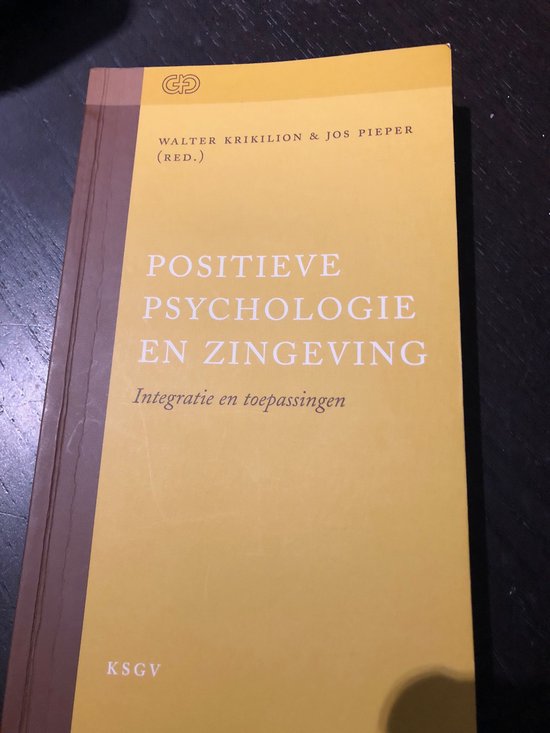 boekenbalie_9789075886610_cover Positieve psychologie en zingeving / Geestelijke volksgezondheid. Tweede serie / 94