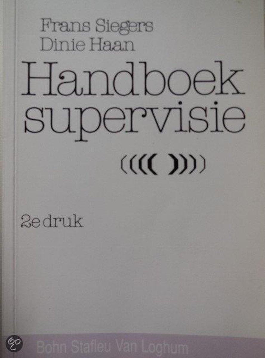 Handboek supervisie / Sociale en culturele reeks Sociale methoden en technieken