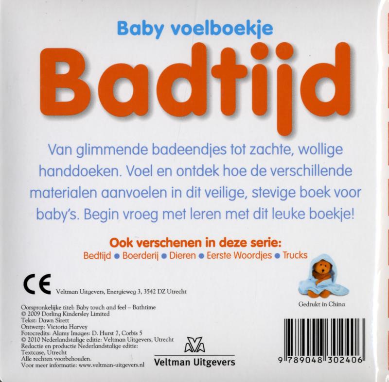 Baby voelboekje - Badtijd achterkant