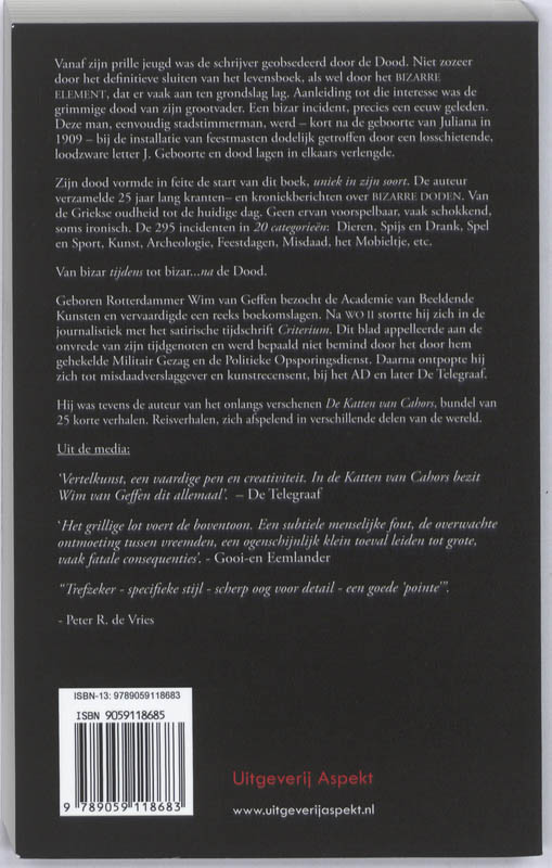 Bizarre doden Bizarre doden achterkant