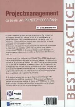 Projectmanagement op basis van PRINCE2 achterkant