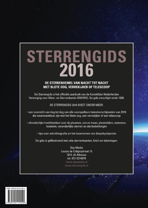 Sterrengids 2016 achterkant