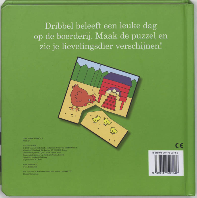 Puzzel Mee Met Dribbel Op De Boerderij achterkant