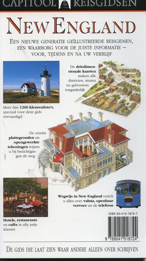 Capitool reisgidsen New England / Capitool reisgidsen achterkant