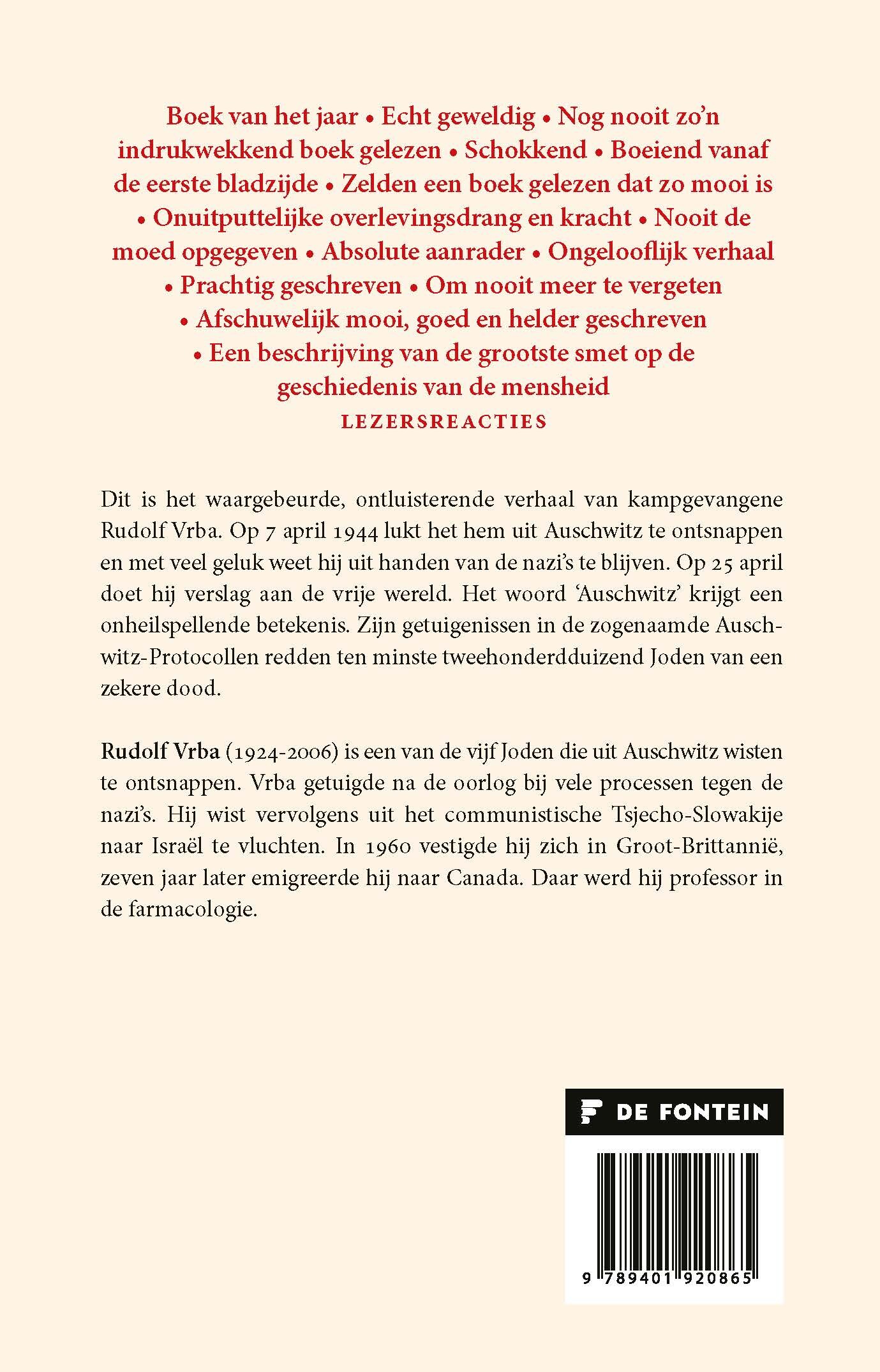 Ik ontsnapte uit Auschwitz achterkant