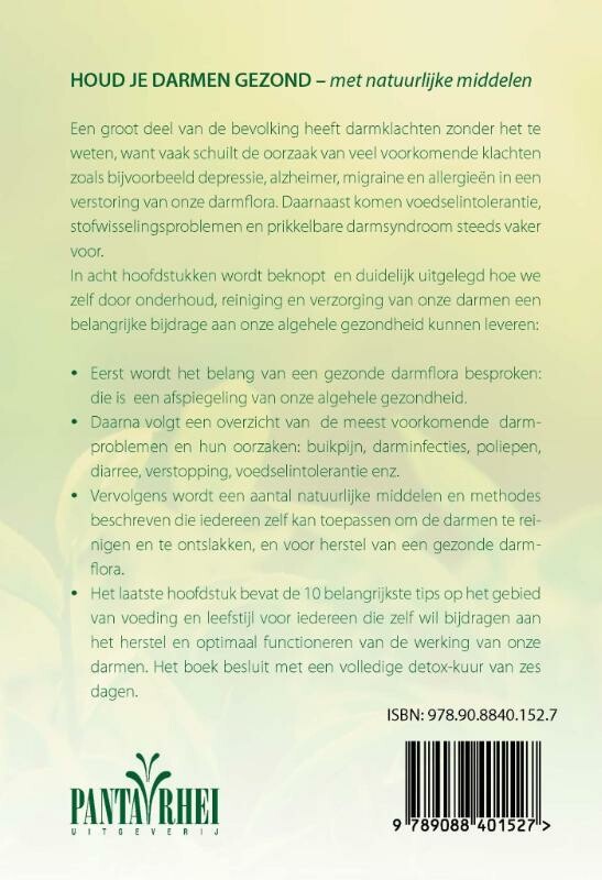 Houd je darmen gezond achterkant