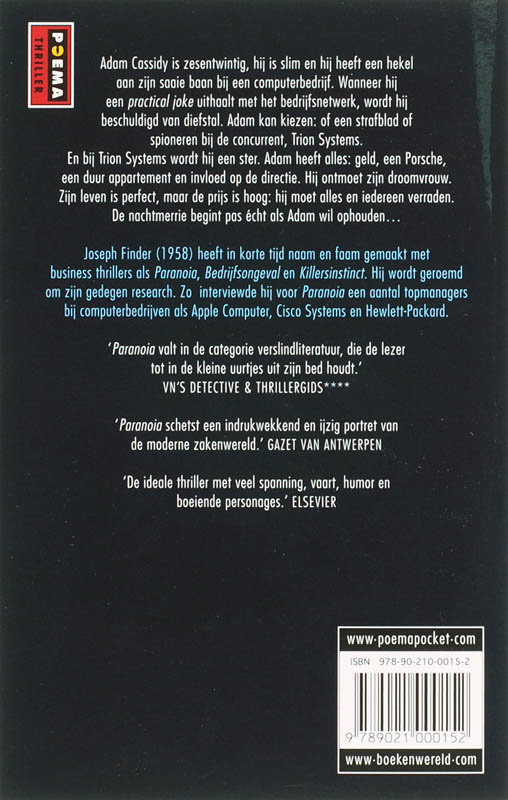Paranoia Paranoia achterkant