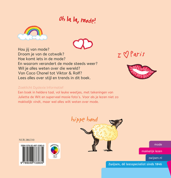 Oh la la, een boek vol mode / Zoeklicht dyslexie / 01 achterkant