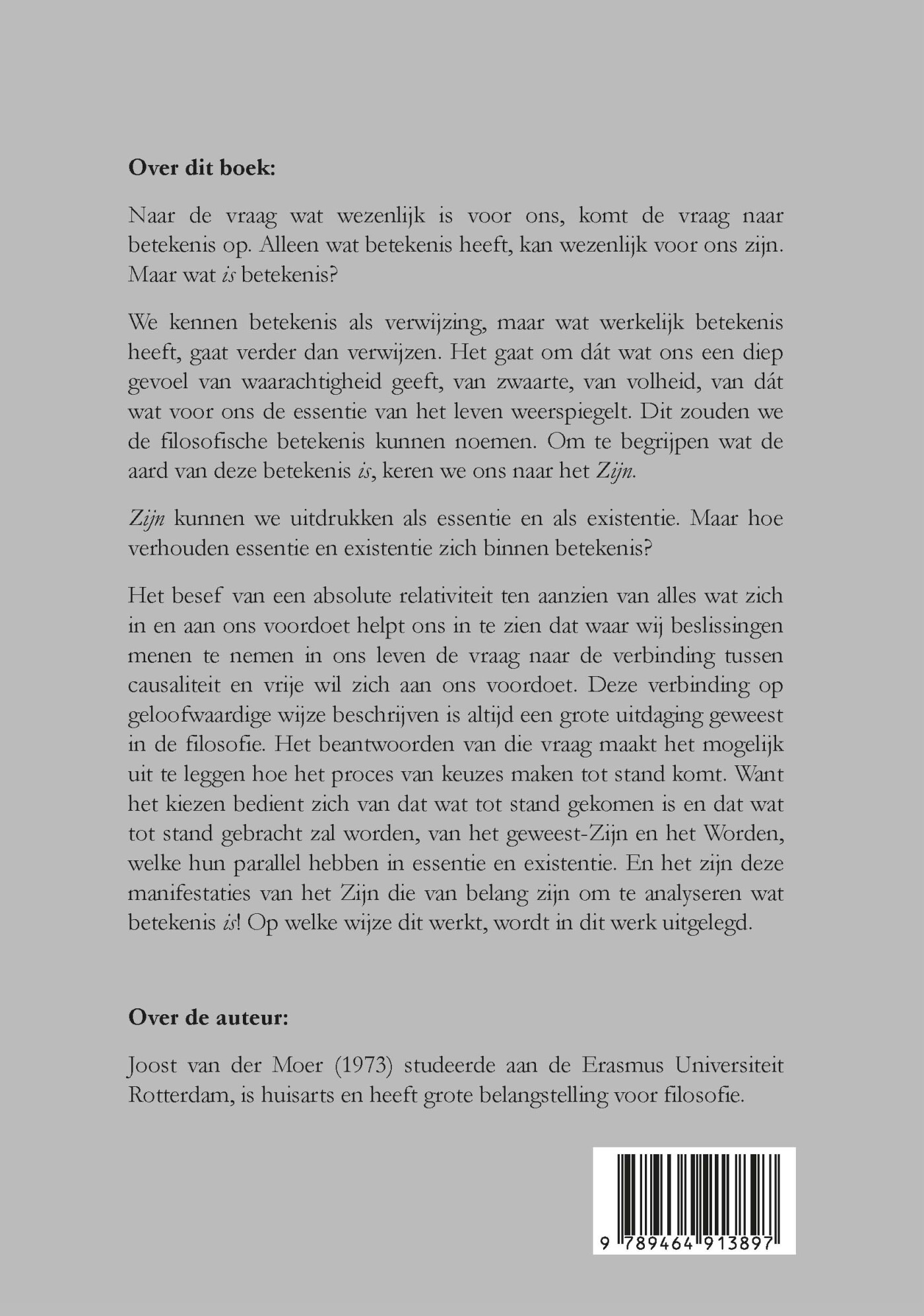 Betekenis als synthese van Zijn en Worden achterkant