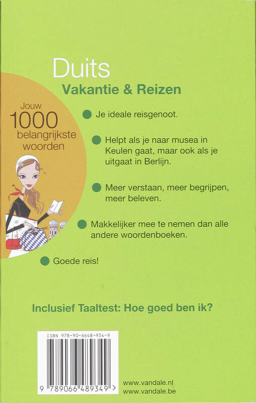 Duits / Vakantie en Reizen / Jouw 1000 belangrijkste woorden achterkant