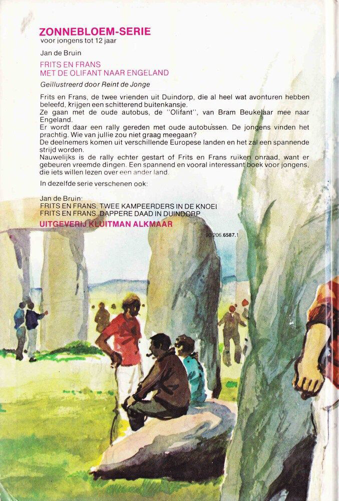 Frits en Frans met de olifant naar Engeland / Zonnebloem serie achterkant