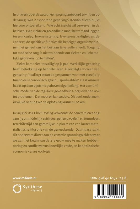Realiseer je liefde in jezelf / De mystiek van Direct Healing beleef je bestaan als eenheid / 1 achterkant