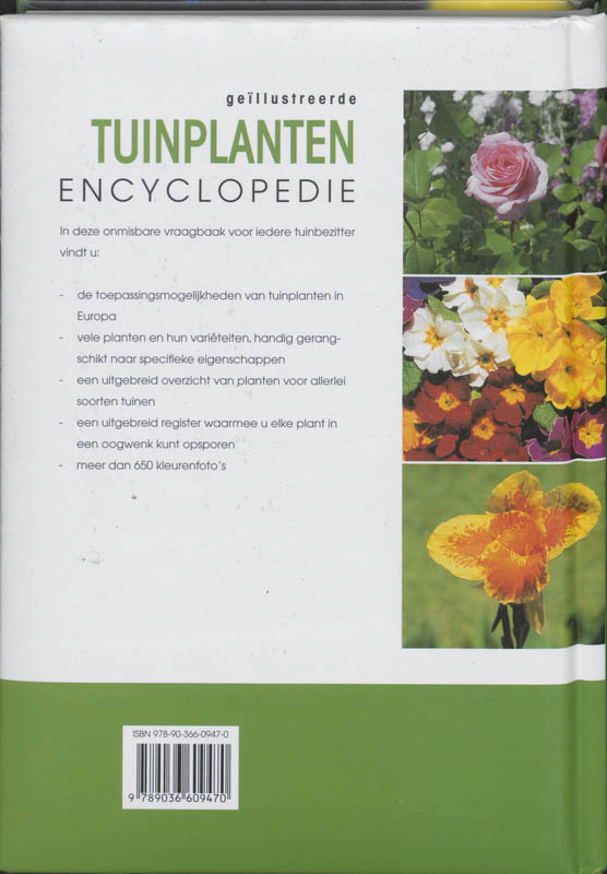 Tuinplanten encyclopedie / Encyclopedie achterkant