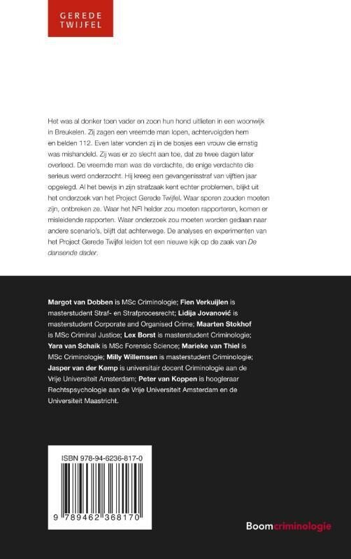 De dansende dader / Gerede Twijfel achterkant