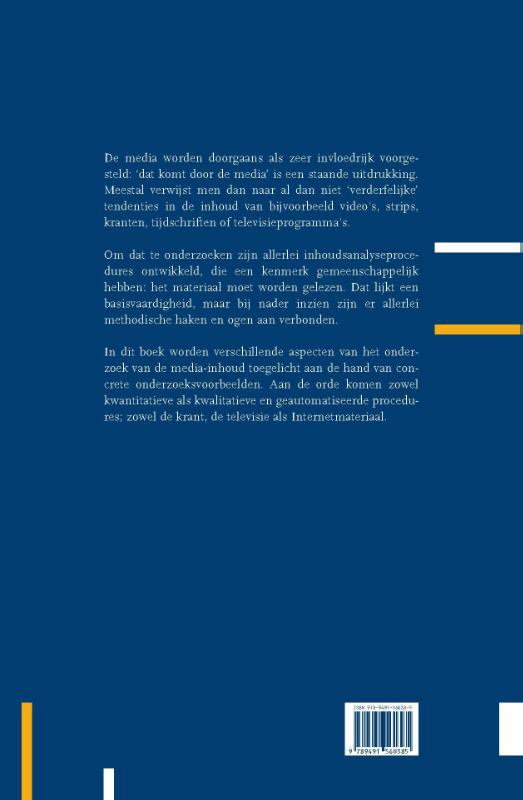 Inhoudsanalyse Inhoudsanalyse achterkant