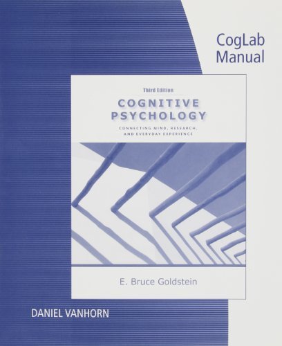 Coglab Manual with Printed Access Card for Cognitive Psychology