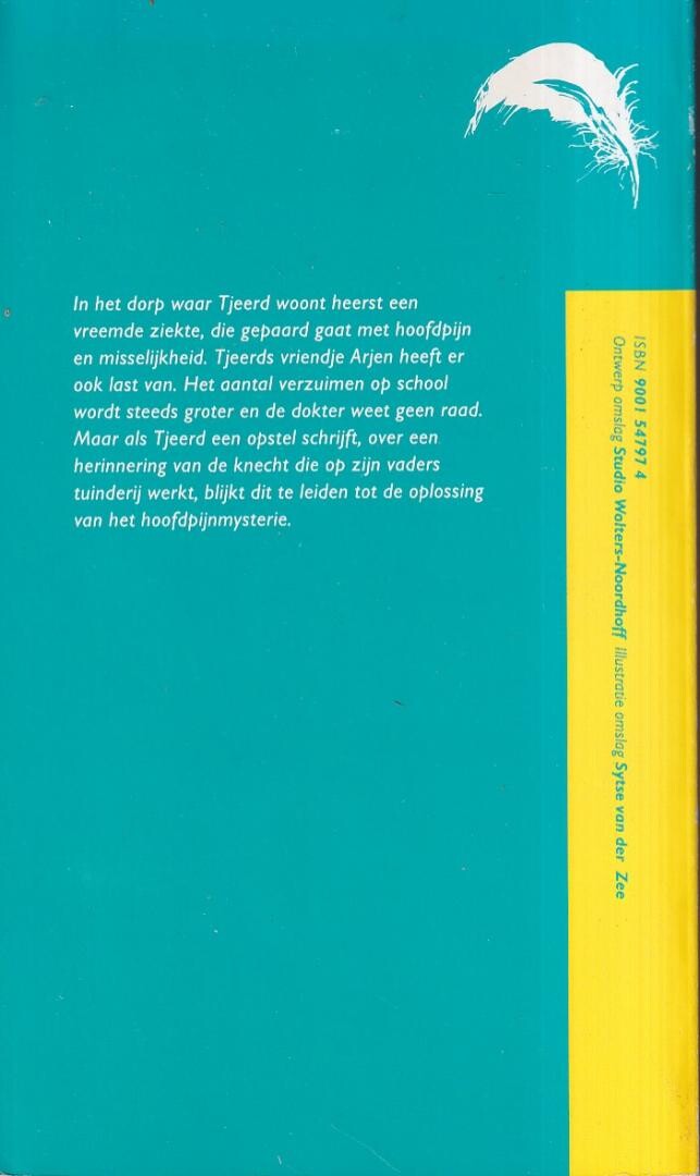 Vroege lijsters 1993 nummer 1: Het hoofdpijnmysterie / Vroege lijsters 1993 / 1 achterkant