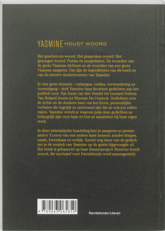 Yasmine Houdt Woord + Cd achterkant