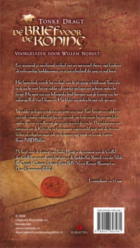 Brief voor de koning luisterboek filmeditie achterkant