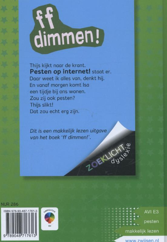 ff dimmen! / Zoeklicht dyslexie achterkant