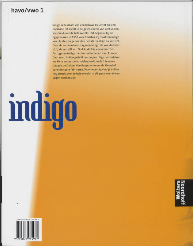 Indigo / 1 Havo/Vwo / Deel Informatieboek achterkant