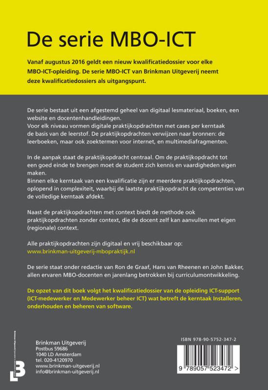 Software voor ICT-support / MBO ICT Software voor ICT-support / MBO ICT achterkant