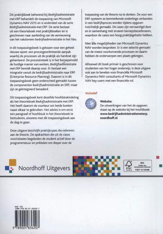 Bedrijfsadministratie met ERP in Microsoft Dynamics NAV achterkant