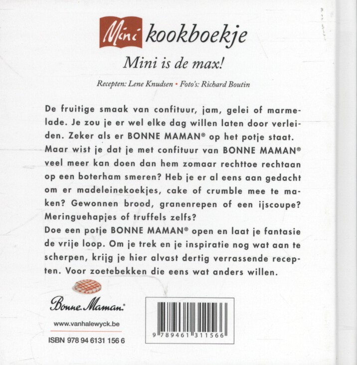 Minikookboekje - Bonne Maman achterkant