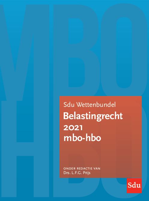 boekenbalie_9789012403955_cover Sdu Wettenbundel Belastingrecht / 2021 MBO-HBO / Educatieve wettenverzameling