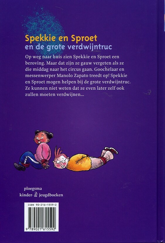 Spekkie en Sproet en de grote verdwijntruc / Spekkie en Sproet achterkant