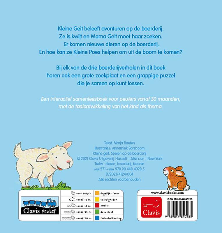 Spelen op de boerderij / Kleine Geit achterkant