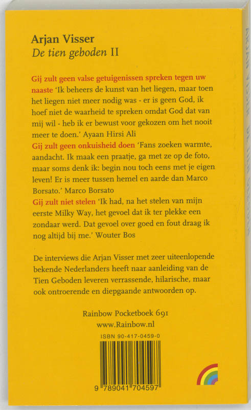 De tien geboden / Rainbow pocketboeken / 691 achterkant