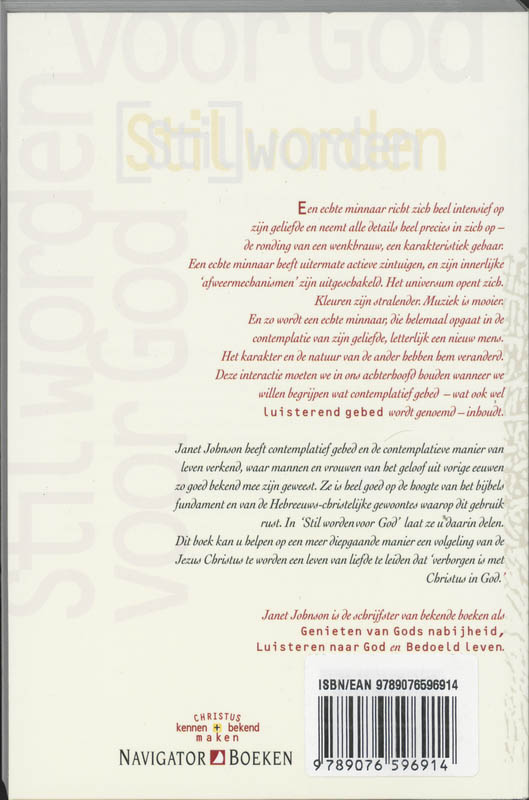 Stil worden voor God Stil worden voor God achterkant