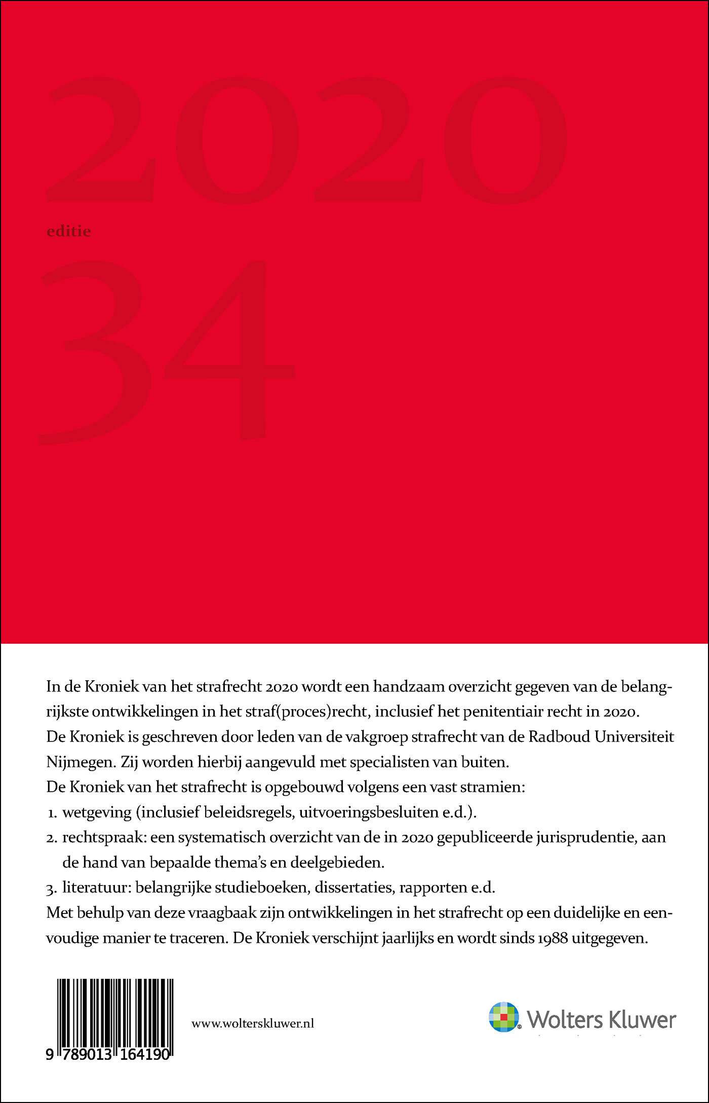 Kroniek van het strafrecht 2020 achterkant