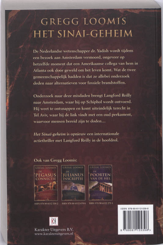 Het Sinaï-geheim / Lang Reilly / 3 Het Sinaï-geheim / Lang Reilly / 3 achterkant
