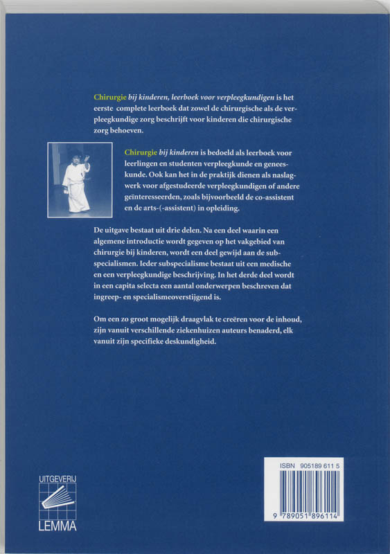 Chirurgie bij kinderen Chirurgie bij kinderen achterkant