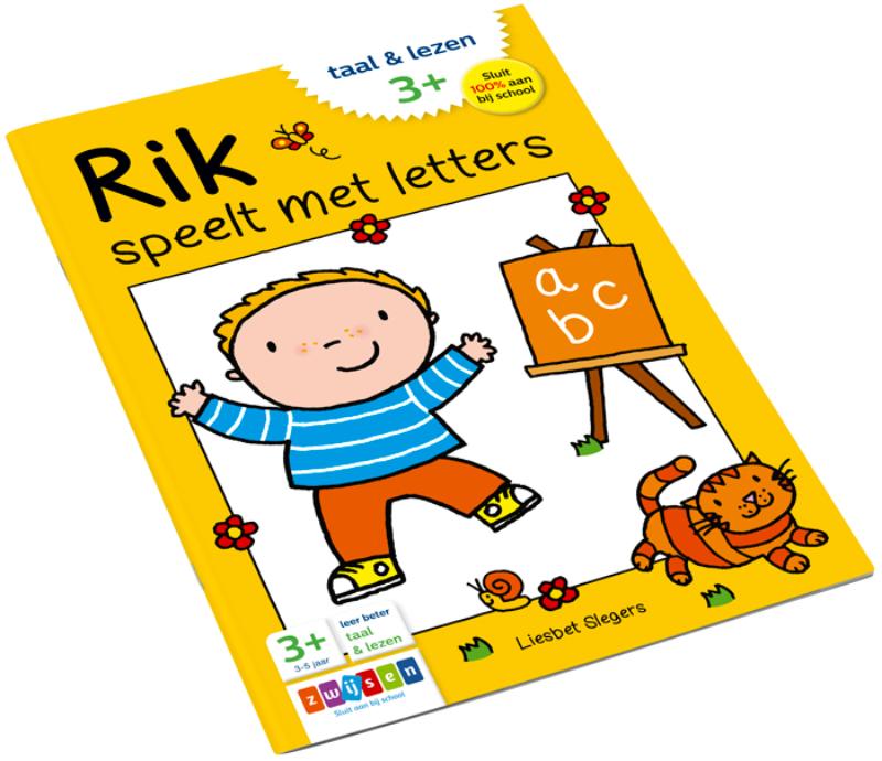 Rik speelt met letters / Rik achterkant