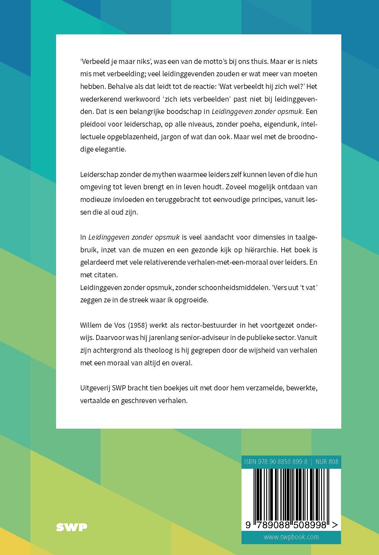Leidinggeven zonder opsmuk achterkant