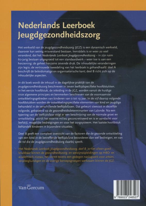 Nederlands leerboek jeugdgezondheidszorg Deel B achterkant