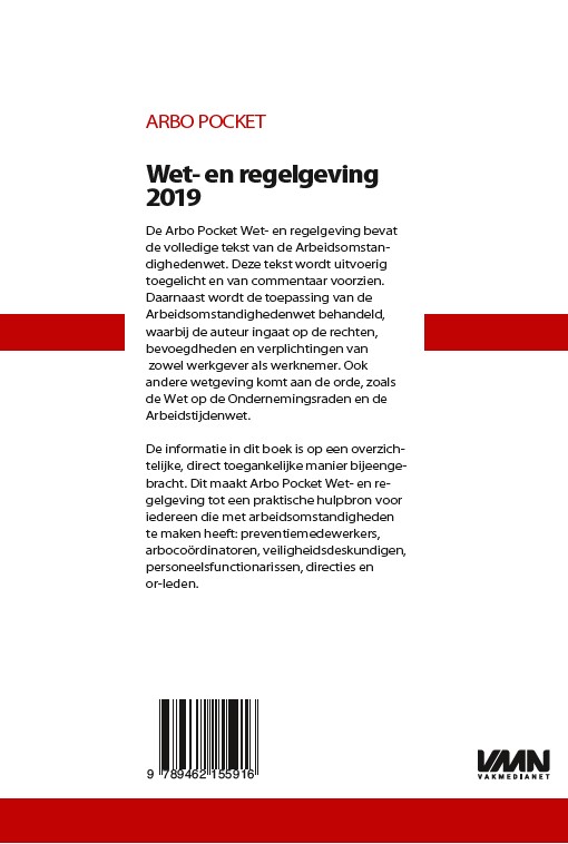 Arbo Pocket Wet- en regelgeving 2019 achterkant