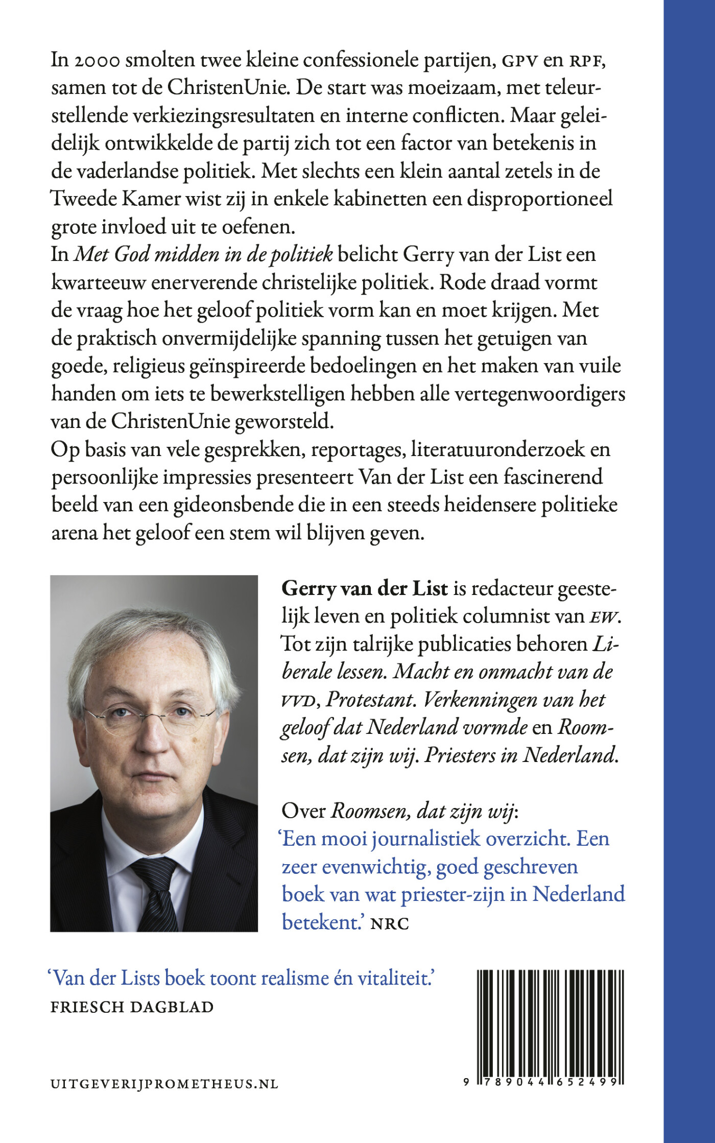 Met God midden in de politiek achterkant