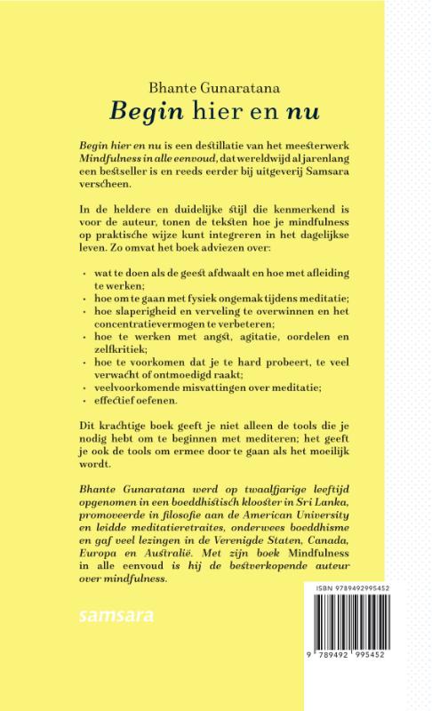 Begin hier en nu achterkant
