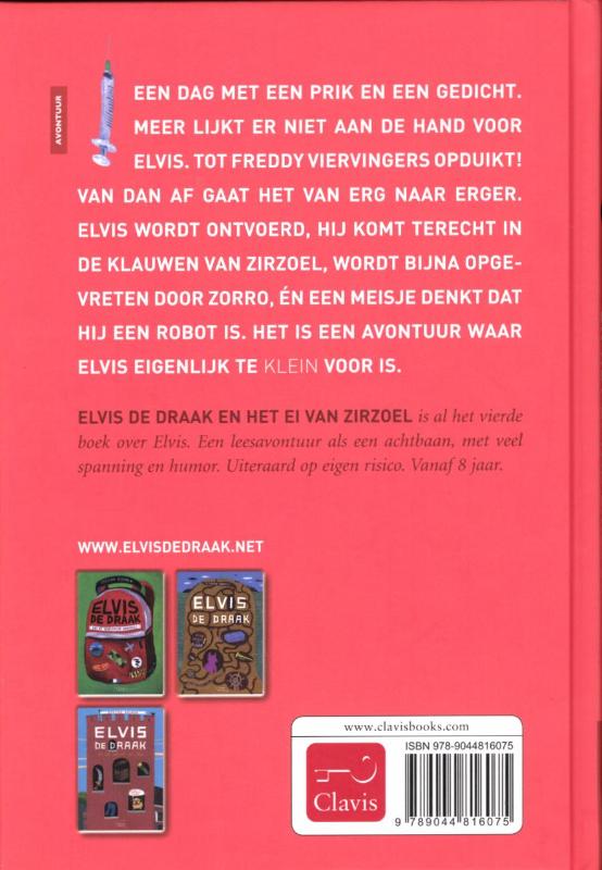 Elvis de Draak en het ei van Zirzoel achterkant